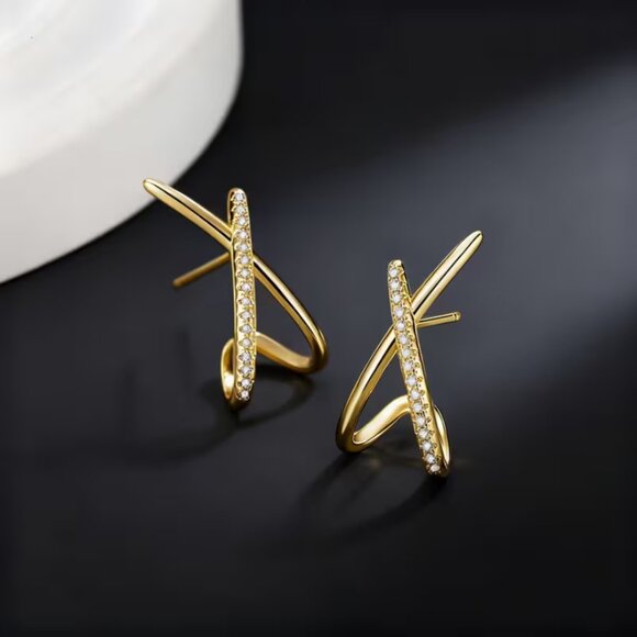 14K Gold Womens 1ct Diamond Twisted Knot Style Earrings 14 K Silver Jewelry NEW - Picture 6 of 9